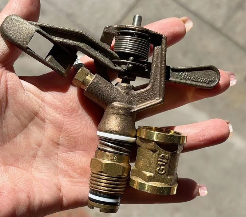1/2 Inch Full-Automatic Single Nozzle Copper Rocker Arm Irrigation  Sprinklers