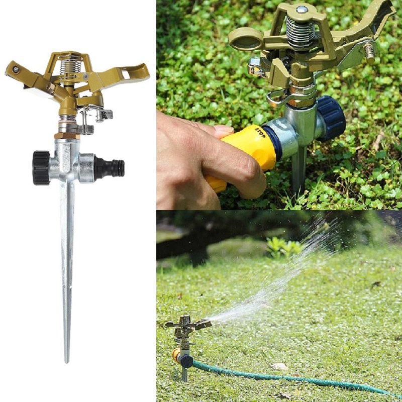 3/4 Inch Zinc Alloy Garden Lawn Rocker Arm Irrigation Nozzle Water Spray