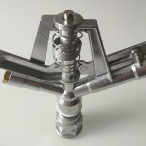 8104-2 Durable 1'' Female Thread silver Double Nozzle Metal Impact Sprinkler