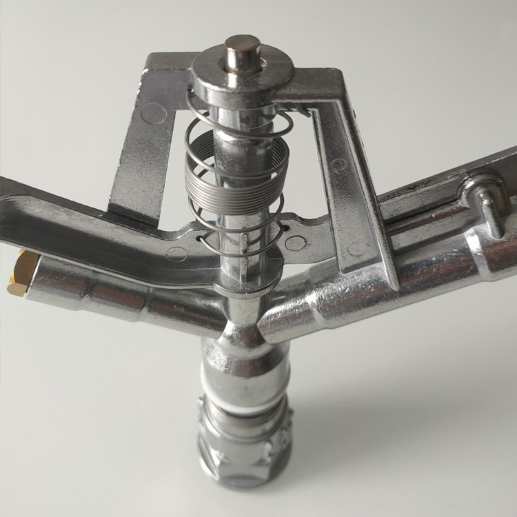 Durable 1'' Female Thread silver Double Nozzle Metal Impact Sprinkler