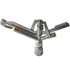 Durable 1'' Female Thread silver Double Nozzle Metal Impact Sprinkler