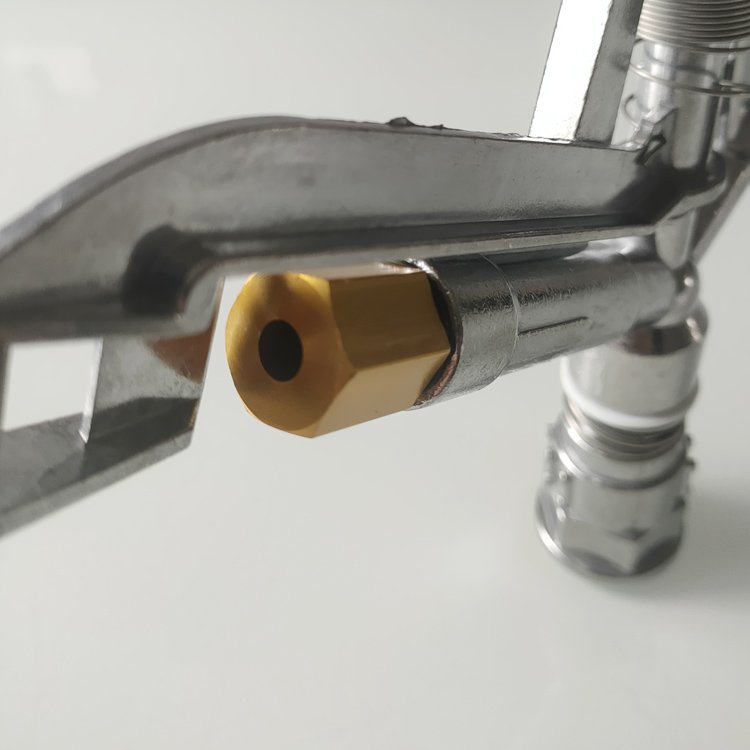 Durable 1'' Female Thread silver Double Nozzle Metal Impact Sprinkler