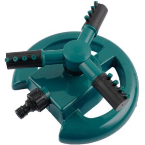 Garden Water Sprinkler 3-arm  plastic nozzle with circle base