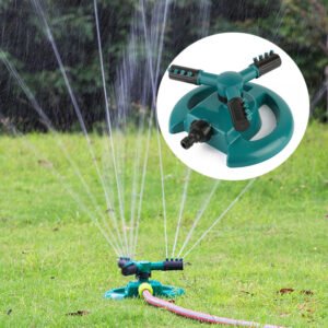 Garden Water Sprinkler 3-arm  plastic nozzle with circle base