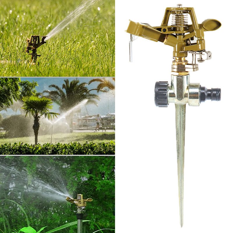 Zinc Pulsating Lawn Spike Sprinkler