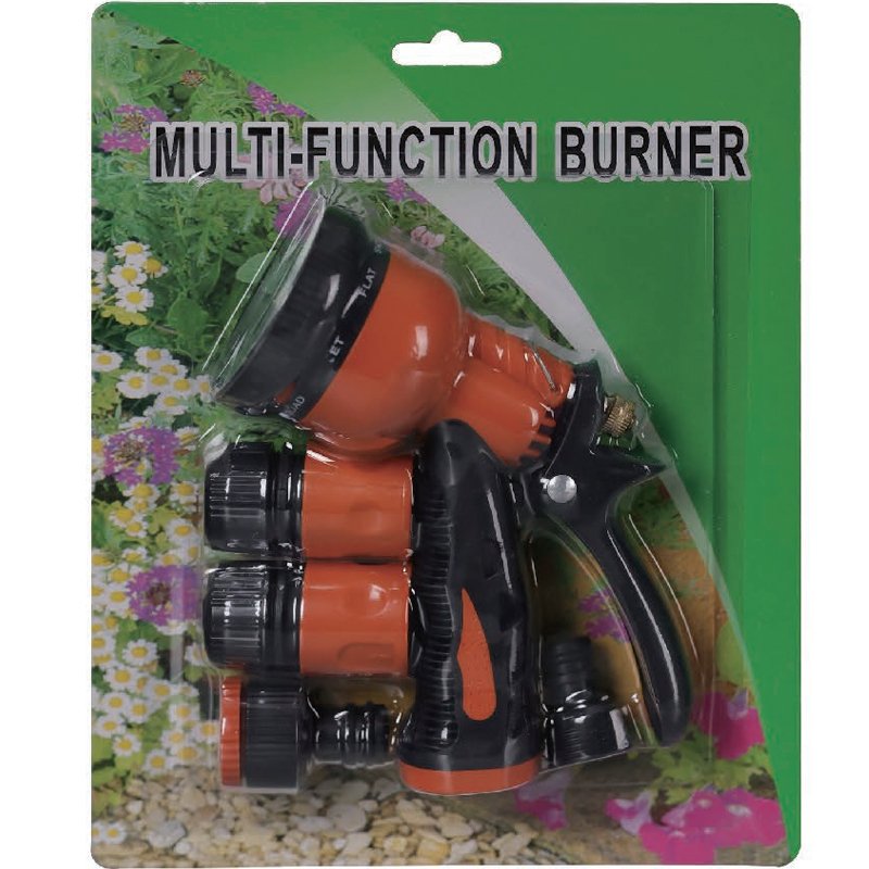 Orange 7-Pattern Hose Set for Garden Watering