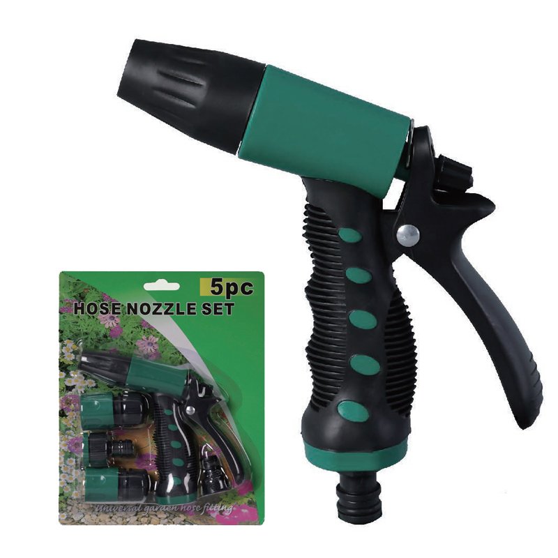5PC Adjustable Simple Pattern Water Spray Gun Hose Set