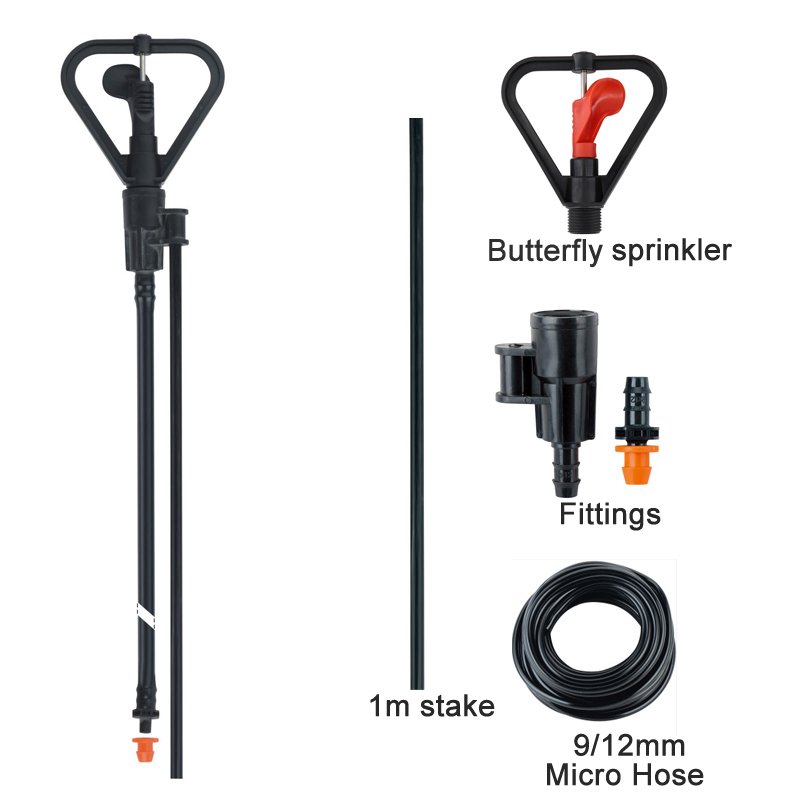 6 1/2" Male Plastic Butterfly Medium-Distance Irrigation Sprinkler