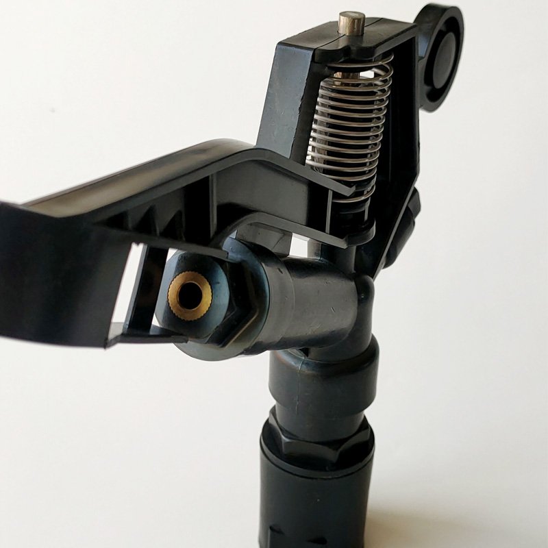 Black 1" Circle Impact Garden Sprinkler