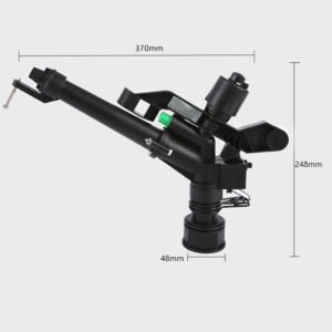 Long range 1.5 Inch Black Plastic Rain Gun Sprinkler for farm irrigation