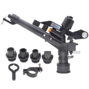 Long range 1.5 Inch Black Plastic Rain Gun Sprinkler for farm irrigation