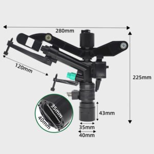 Large Spray Radius Sprinkler 1" Female Thread