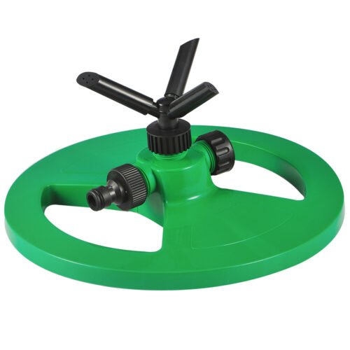 Round base black triangle sprinkler Green spray 360° irrigation sprinkler