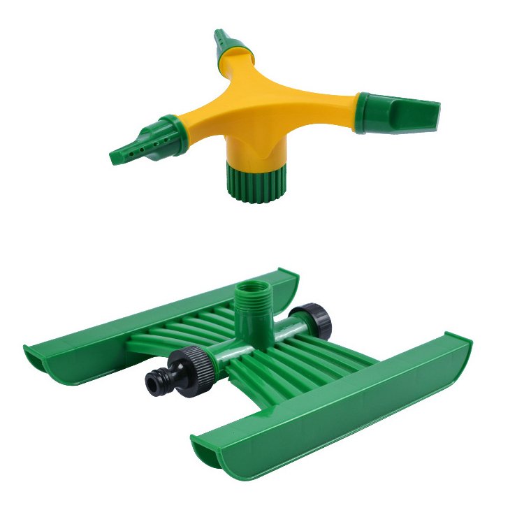 Automatic 360 Degree Rotating Water Green 3 Arm Spray Lawn Sprinkler