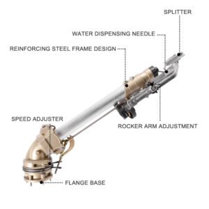 80m Radius Rain Gun Sprinkler Irrigation System  3 Inch Big Rain