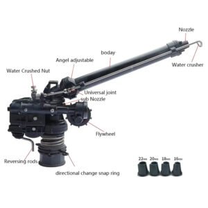 New Black body 1.5 Inch Long Range Rotating Turbine  Rain Gun Sprinkler