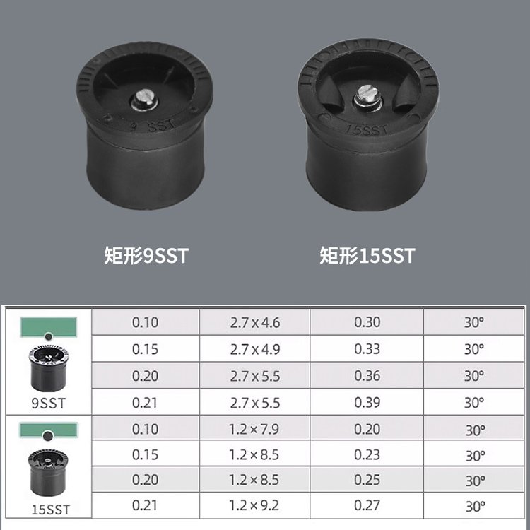 0~360° angle adjustment Plastic Underground scattering sprinkler