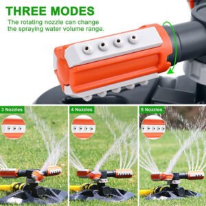 Quick Coupling Lawn Rotating Irrigation with Heavy Duty Weighted Base