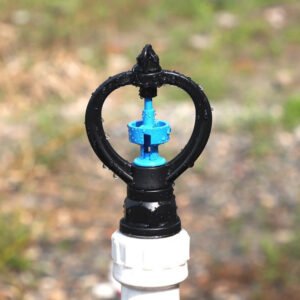 1/2 3/4 Inch Blue Turbine Garden Automatic Sprinkler 360 Degree Spray