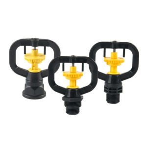 Plastic yellow shutter wheel nozzle 360 Micro Farm Irrigation Sprinkler