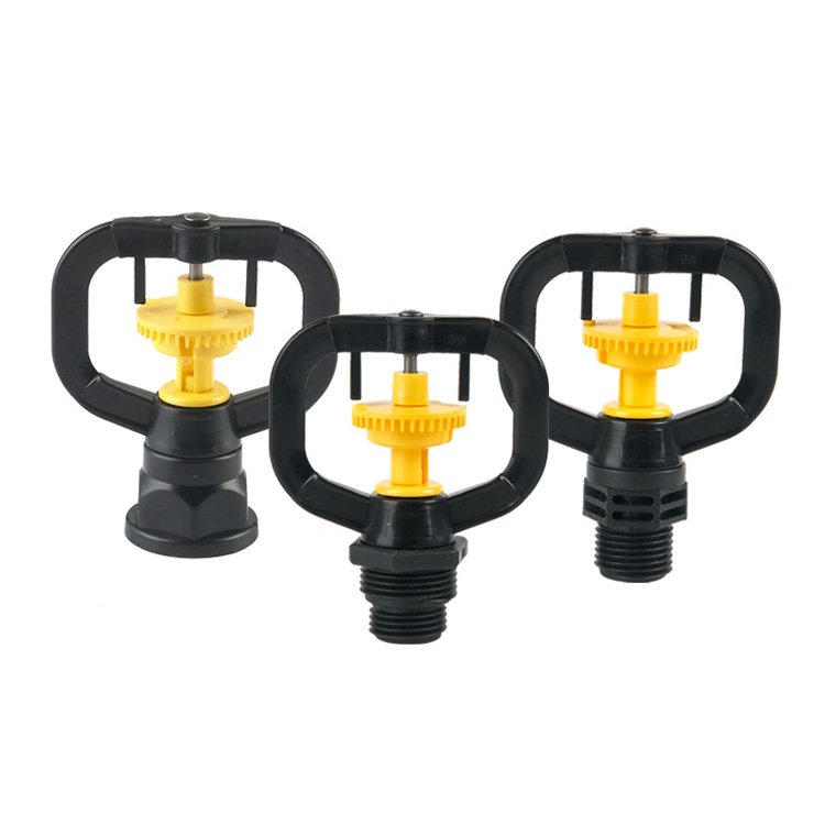 Plastic yellow shutter wheel nozzle 360 Micro Farm Irrigation Sprinkler