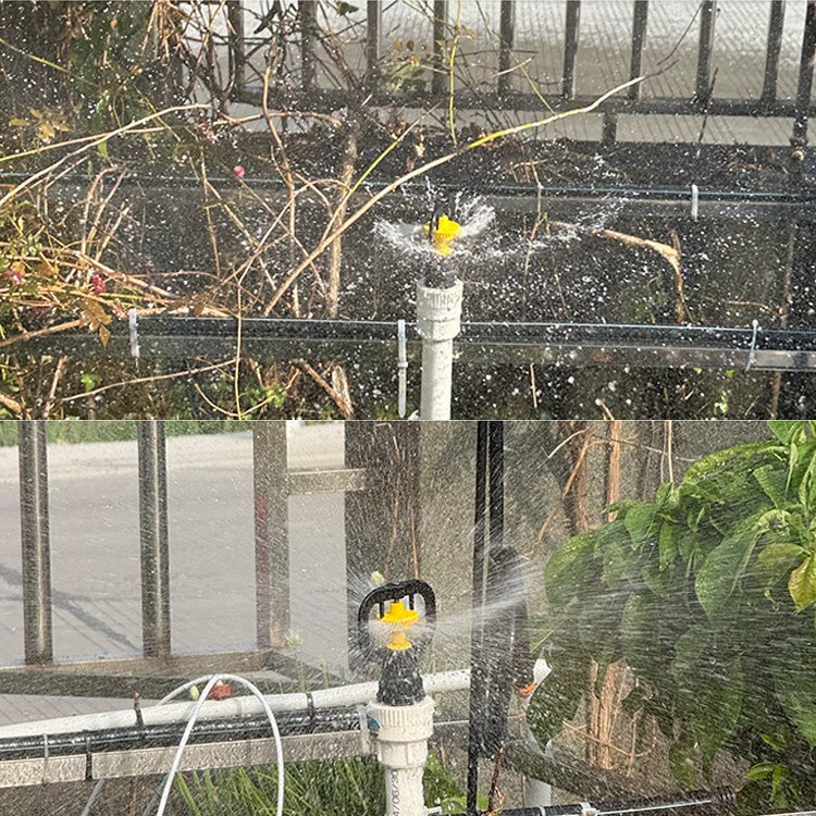 Plastic yellow shutter wheel nozzle 360 Micro Farm Irrigation Sprinkler