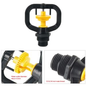 5016B-1 Plastic yellow shutter wheel nozzle 360 Micro Farm Irrigation Sprinkler