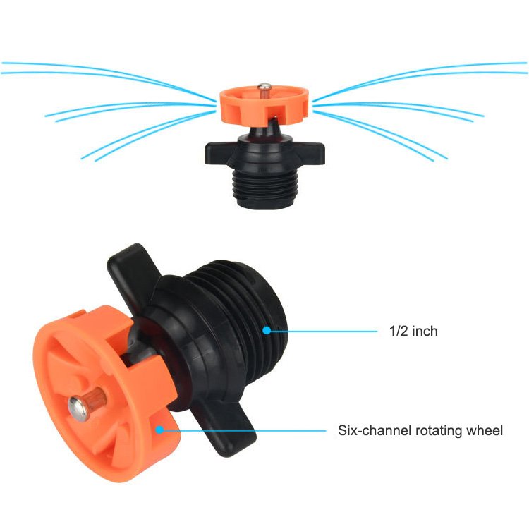 Agricultural irrigation flywheel 360 degree automatic rotating sprinkler