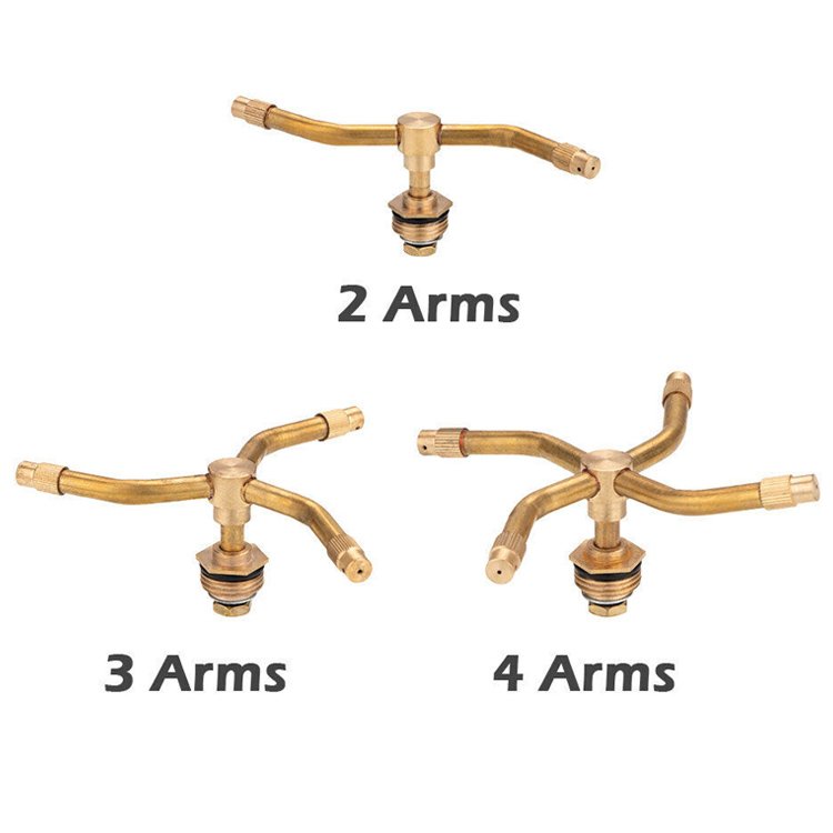 4-Way Full Copper 360-Degree Rotating Atomizing Sprinkler Head