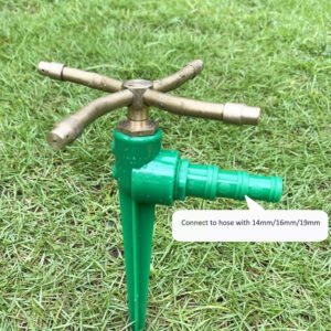 4-Way Full Copper 360-Degree Rotating Atomizing Sprinkler Head