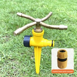 4-Way Full Copper 360-Degree Rotating Atomizing Sprinkler Head