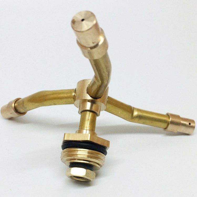 Brass Rotating 3-arm Irrigation Nozzle Revolving Sprinkler 360 Oscillating