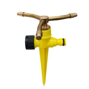 Brass Rotating 3-arm Irrigation Nozzle Revolving Sprinkler 360 Oscillating