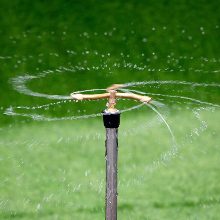 Brass Rotating 3-arm Irrigation Nozzle Revolving Sprinkler 360 Oscillating