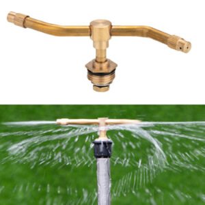 1/2 Inch 3-arm Rotating Brass Nozzle Garden Lawn Irrigation Watering
