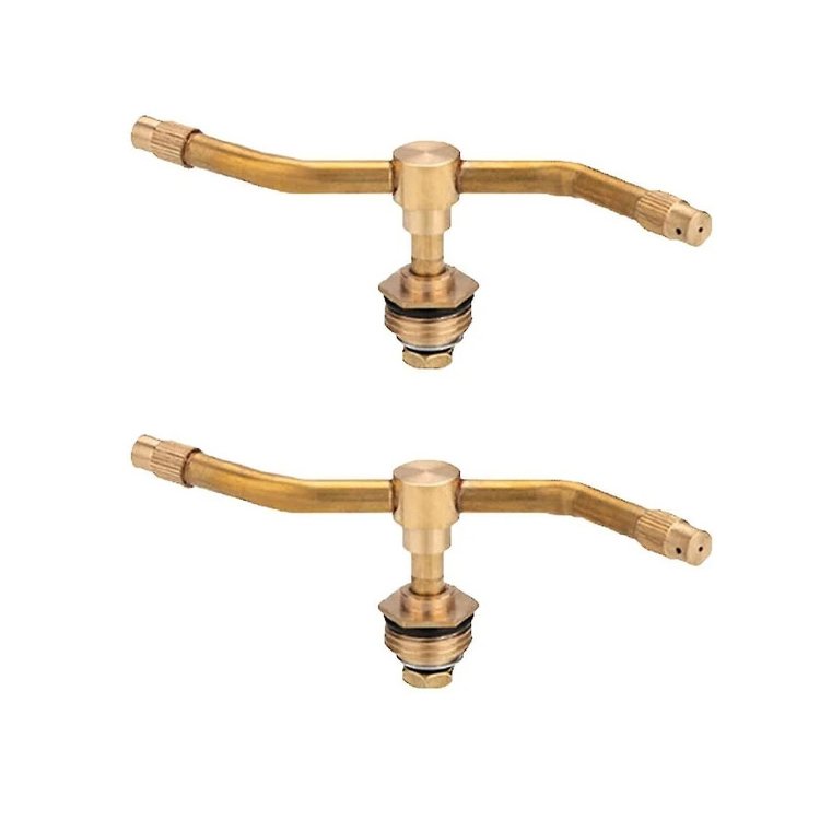 1/2 Inch 3-arm Rotating Brass Nozzle Garden Lawn Irrigation Watering