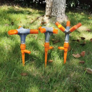 Plastic three to five pronged rotating watering lawn Ground plug sprinkler