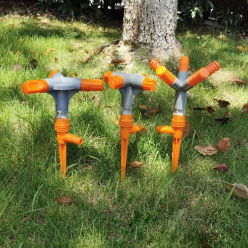 Plastic three to five pronged rotating watering lawn Ground plug sprinkler