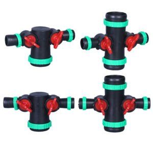 ‌Water-Saving Micro Sprinkler Tape Fittings for Irrigation Tee & Four-Way Connectors