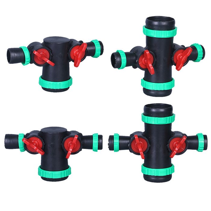 ‌Water-Saving Micro Sprinkler Tape Fittings for Irrigation Tee & Four-Way Connectors