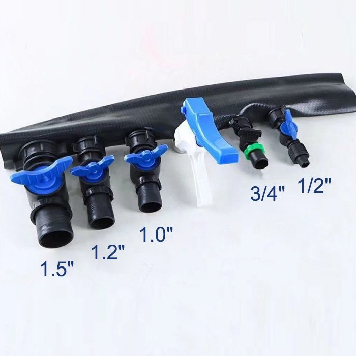 20/25/28/32mm Drip Tape Bypass Valve Irrigation Lock Ring Offtake Valve