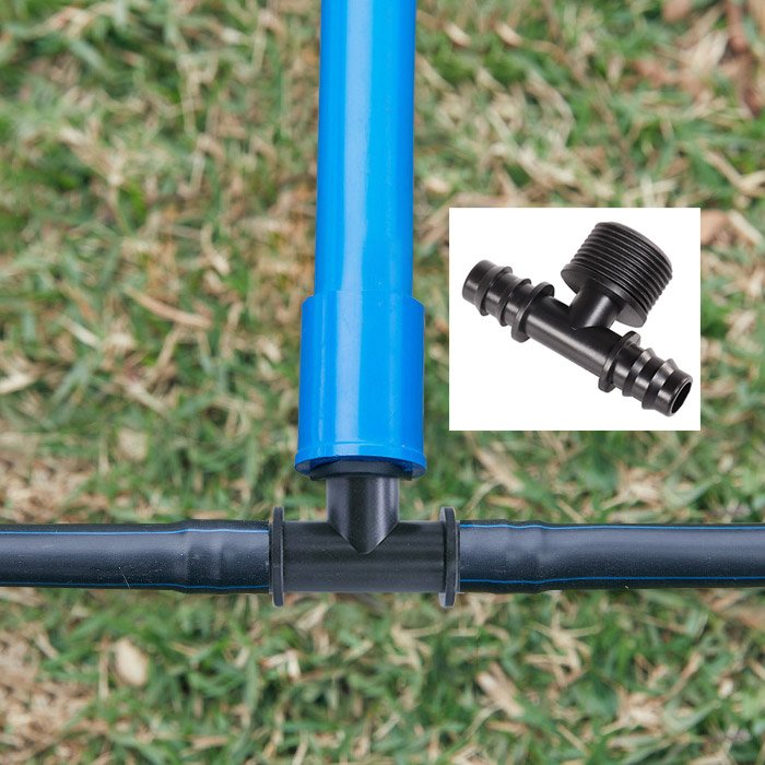 Barbed Elbow Fittings 1/2" 3/4" Male Thread Tee Elbow Straight for Drip Pipe