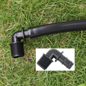 Barbed Elbow Fittings 1/2" 3/4" Male Thread Tee Elbow Straight for Drip Pipe