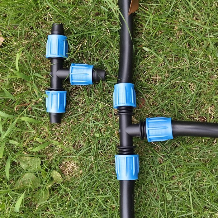 16mm PE Drip Line Lock Nut Elbow Connector Cheap Irrigation System