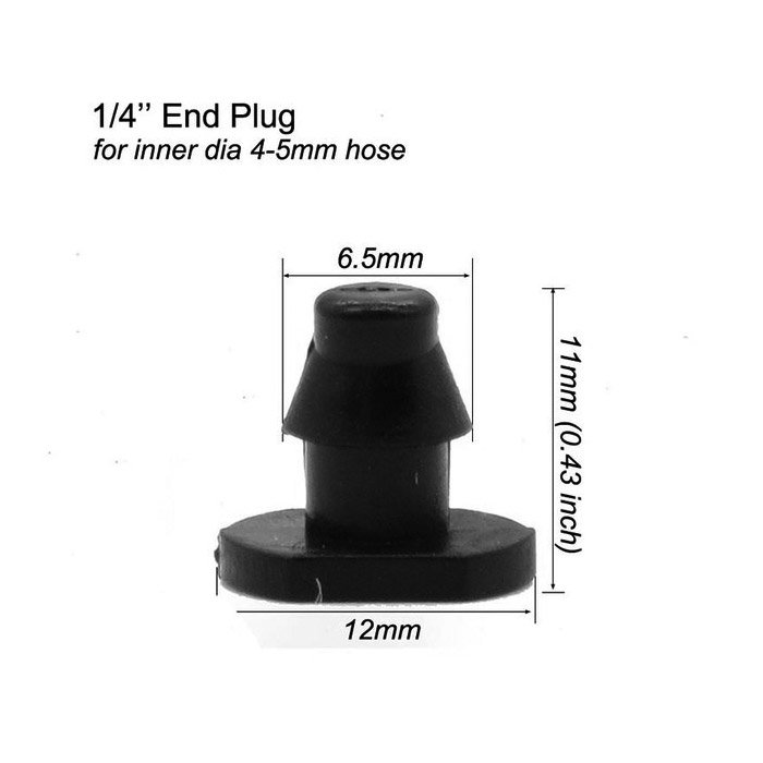 4/7 End Plugs Fittings,Drip Line End Closure,Barbed Connectors End Cap