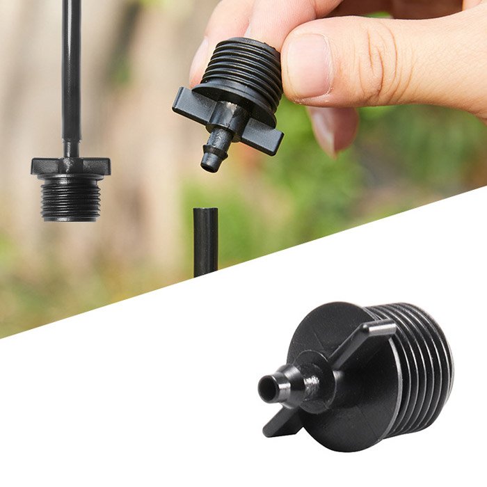 Irrigation 1/2 Inch Male to 6mm Nozzle Connector Water Adapter