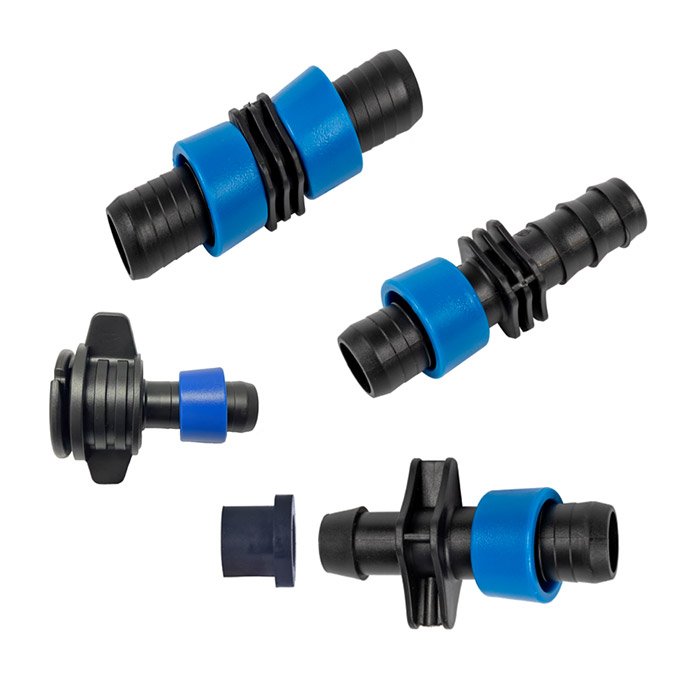 Dn17 Barb Lock Ring Coupling Connector for Agriculture Irrigation Belt Connection