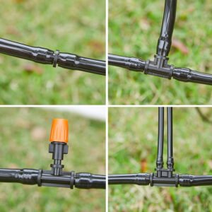 8/11mm Pipe With 4/7mm Barbed Reducing Cross Connector For Micro Hose